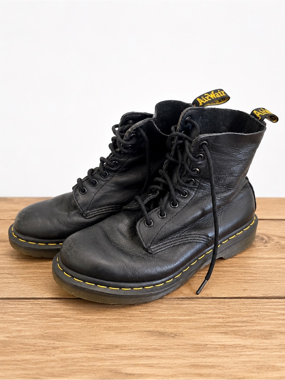 Dr. Martens Black Leather Lace-Up Boots 8
